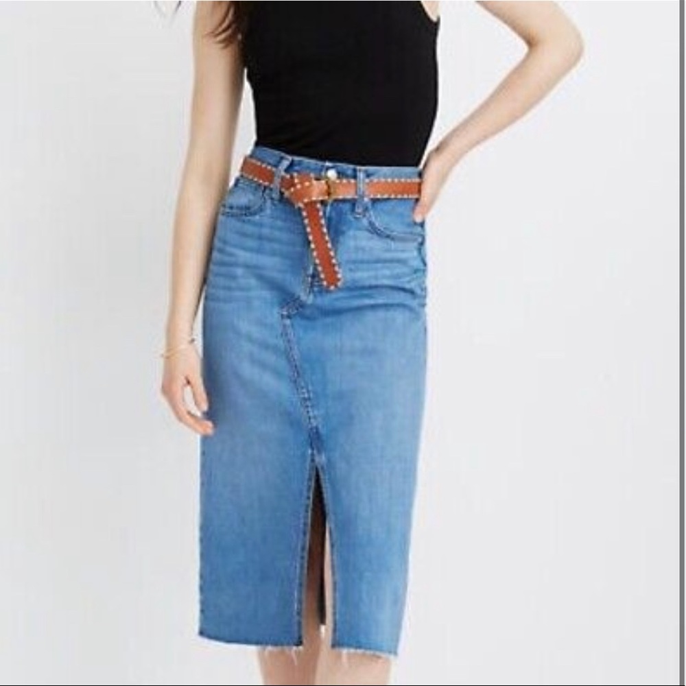 Madewell Denim MIDI Skirt sz 27 🧡